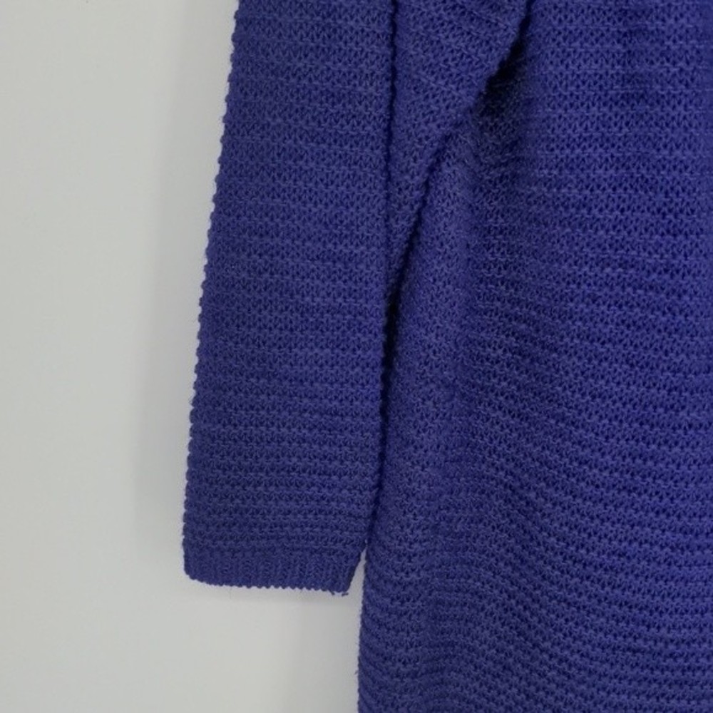 Chico's Women's Purple Linen Blend Cardigan Size Medium Open Front Short Length - Picture 12 of 12